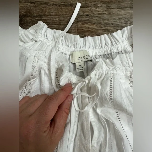 PINCH Women's Misty Lace Top Size M in White - Picture 11 of 12